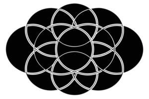 Geometric Design of Intertwined Circles vector