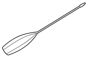 A simple Line Drawing of a Canoe Paddle vector