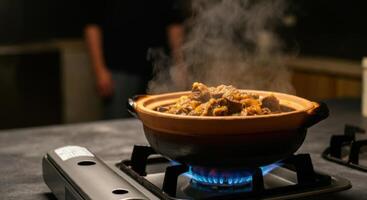 Aromatic Beef Stew in Clay Pot photo