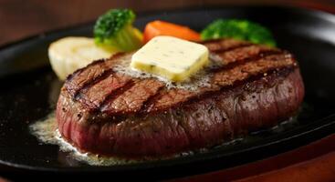 Sizzling Steak with Garlic Herb Butter photo