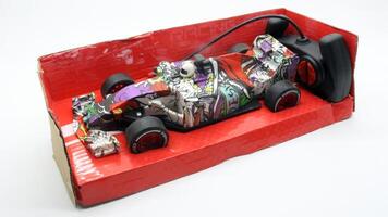 1. F1 remote control car toy isolated photo