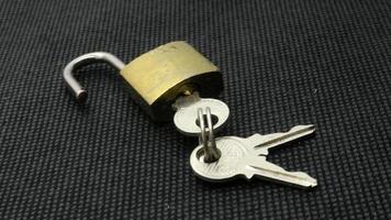 2. Padlock and key isolated photo