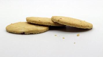 13. Close up of cheese cookies isolated photo