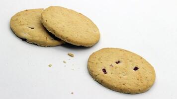18. Close up of cheese cookies isolated photo