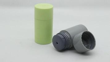 6 Green and grey roller mask isolated photo