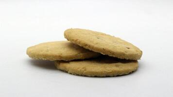 10. Close up of cheese cookies isolated photo