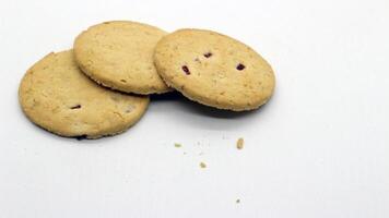 12. Close up of cheese cookies isolated photo