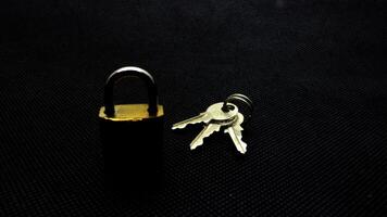 1. Padlock and key isolated photo