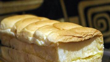 1. Torn bread filled with chocolate and cheese photo