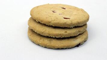 17. Close up of cheese cookies isolated photo