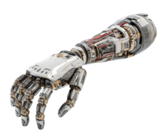 Advanced robotic hand with intricate design and technology png
