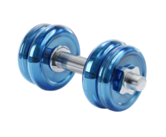 Elegant blue dumbbell for fitness and exercise routines png