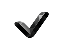 Black check mark symbol for design projects and app interfaces png