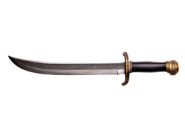 Decorative sword with intricate designs and ornate handle png