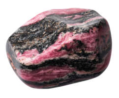 Natural rhodonite crystal stone for healing and decoration purposes png