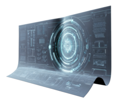 Futuristic display technology for data visualization and interaction png