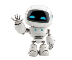 Expressive robot character for design greeting png