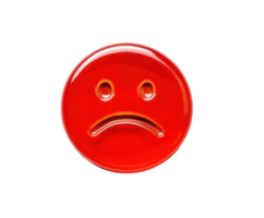 Sad expression icon on bright background for digital design use png