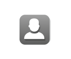 Simple user profile icon for digital applications and web design png