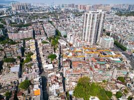 Shantou, Guangdong, China-FEB 17, 2025-The aerial view of Shantou downtown, south of China. photo