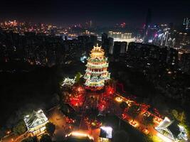 Hong'en Temple Forest Park is one of the largest parks in Chongqing, a beautiful structure of 7 floors, built-in ancient traditional Chinese style. photo