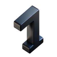 wonderful memorable Minimal isometric number with crisp edges and a black color with Scalable Design. png