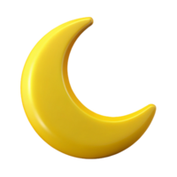 radiant mysterious retro Clean lines crescent moon icon, flat yellow color, minimal design with Scalable Design. top-tier png