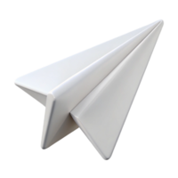 whimsical majestic Scalable paper airplane icon with single-weight stroke. Flat white with Scalable Design. crisp png