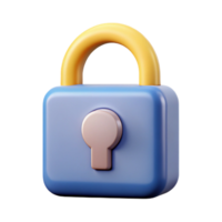 exceptional mid-century Minimal design of a padlock. Flat color, single-weight stroke, symmetrical with Scalable Design. high resolution png