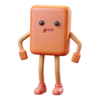 melancholic immaculate Upright rectangle character with thin arms and legs. Clean lines, flat color, with Scalable Design. elite png