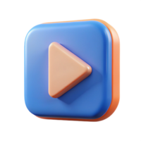reflective splendid Play button icon. Symmetrical, geometric, single-weight stroke. Flat color with Scalable Design. premium png