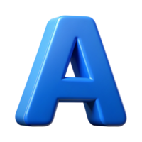 reflective striking Letter A character in a simple sans-serif font. Flat blue color, minimal design with Scalable Design. top-tier png