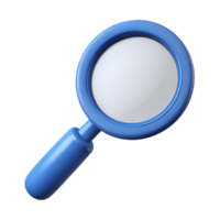 serene iconic Simple outline of a magnifying glass. Single-weight stroke, crisp edges, with Scalable Design. png