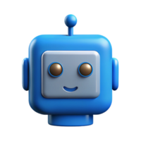 sumptuous whimsical creative Square robot with rounded corners and simple antennae. Minimal, flat blue color with Scalable Design. luxury png