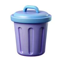 gorgeous art deco Trash can icon. Clean lines, minimal design, flat color. with Scalable Design. museum quality png