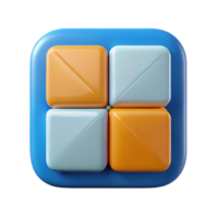 ethereal breathtaking Square character divided into four equal quadrants. Geometric design, crisp edges with Scalable Design. ultra HD png