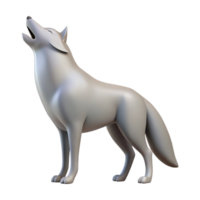 immaculate dynamic gothic Silhouette of a howling wolf. Clean lines, minimal design, flat color with Scalable Design. precision png
