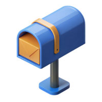 pristine surreal Isometric mailbox. Minimal, crisp edges, flat color. with Scalable Design. masterfully captured png