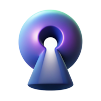 standout traditional Keyhole shape with a gradient of circles inside. Geometric, with Scalable Design. perfect clarity png