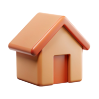 picturesque artistic House character with a square base and triangular roof. Simple, geometric, flat color with Scalable Design. high quality png