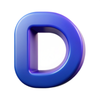 spectacular organic Symmetrical D formed from a circle and a rectangle. Flat color, clean lines with Scalable Design. impeccable png