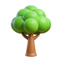 sought-after urban Stylized minimalist tree with a circular crown. Clean lines, flat color, with Scalable Design. 4K png