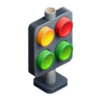 magnificent dreamy impressionist Isometric traffic light. Minimal, sharp edges. with Scalable Design. sharp png