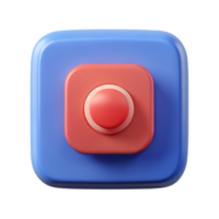 picturesque signature Stop button icon in a square shape. Flat color, scalable, single-weight stroke with Scalable Design. png