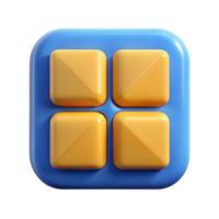 stunning mid-century Square character divided into four equal quadrants. Geometric design, crisp edges with Scalable Design. sharp png