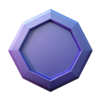 vibrant geometric Octagon shape with a central circle. Crisp edges, symmetrical, flat color with Scalable Design. crisp png