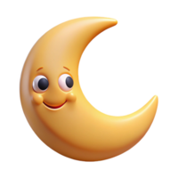 pristine victorian Smiling crescent moon character with pointed tips. Clean lines, flat color, crisp edges with Scalable Design. genuine png