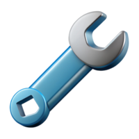 striking reflective classic Technical illustration of a wrench. Clean lines, with Scalable Design. high quality png