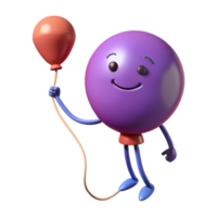 sought-after urban Balloon character with string attached. Scalable, flat color, single-weight stroke with Scalable Design. luxury png