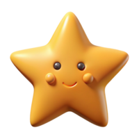 vibrant minimalist Five-pointed star character with thin, symmetrical arms. Single-weight stroke, with Scalable Design. studio quality png